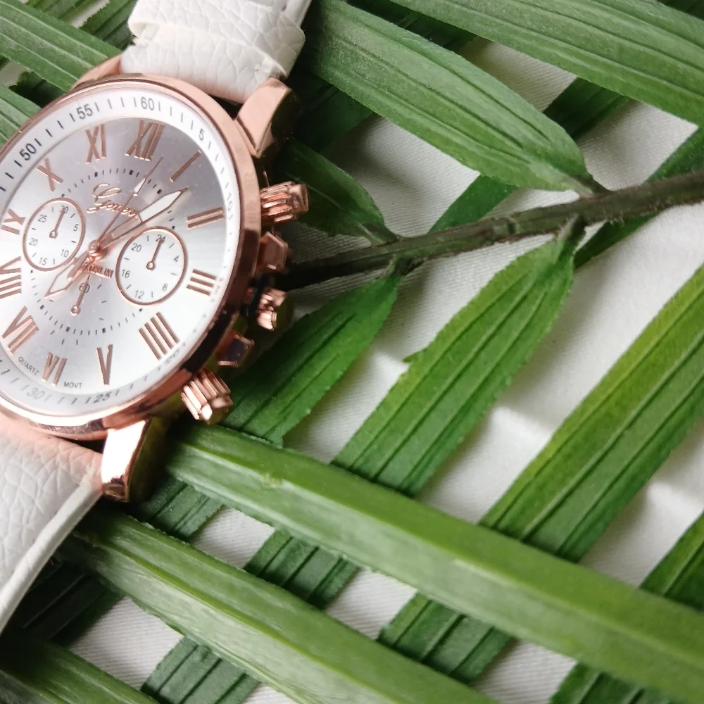 New White Geneva Platinum Watch